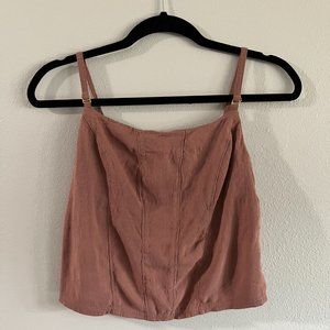 Free People Corset Crop Top Mauve